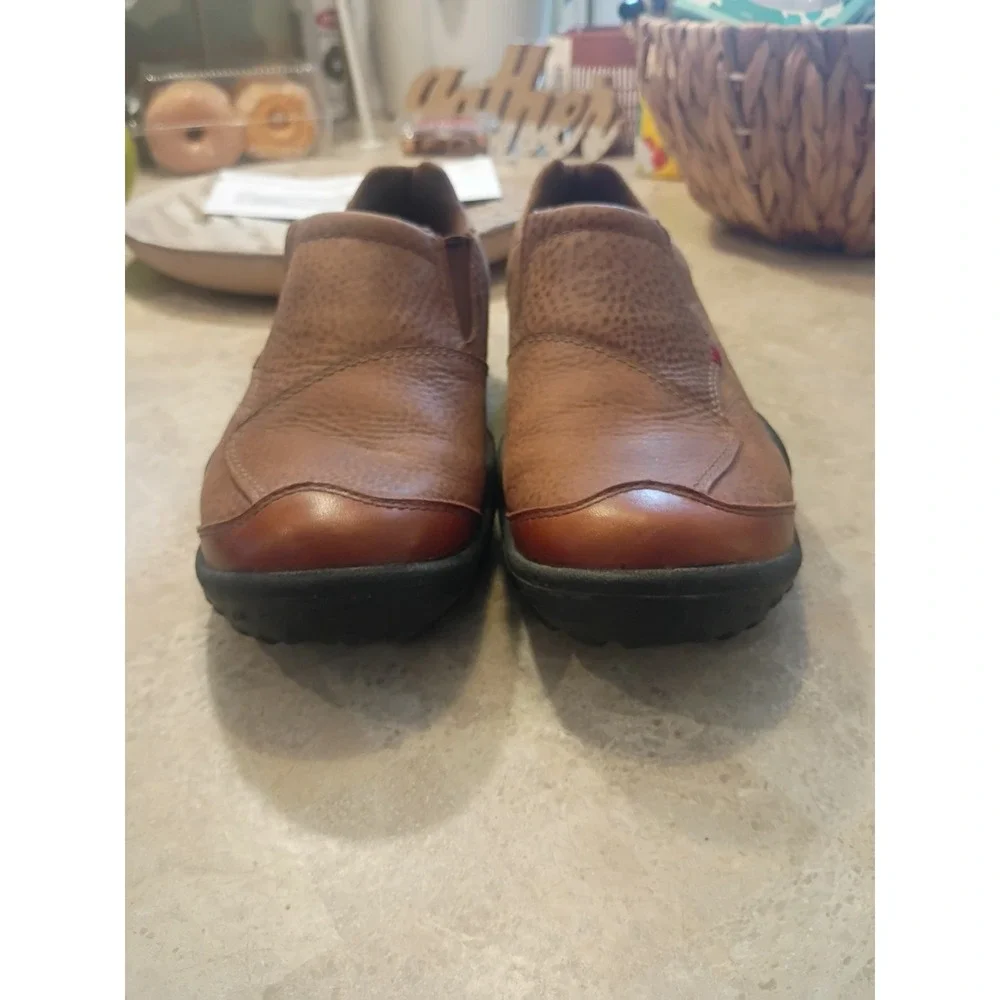Wolverine MX Ortholite Brown Leather Slip On  Mens Size-9.5 Waterproof Rugged